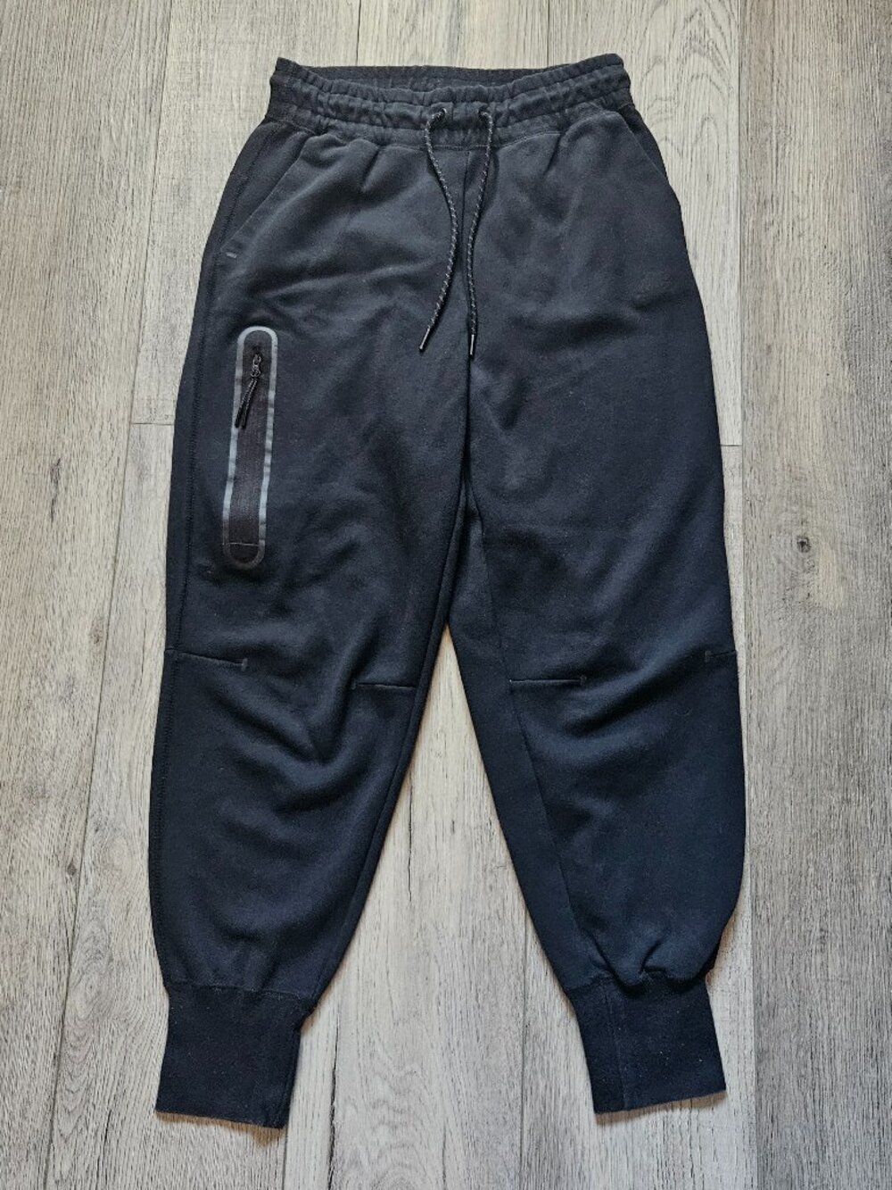 Nike Sportswear Tech Fleece Joggers Mens Small Black Bonded Zip Sweatpants S